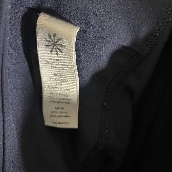 Athleta Leggings Blue Athletic Training Bottom Women Size Small Mesh Cutouts - Picture 7 of 8